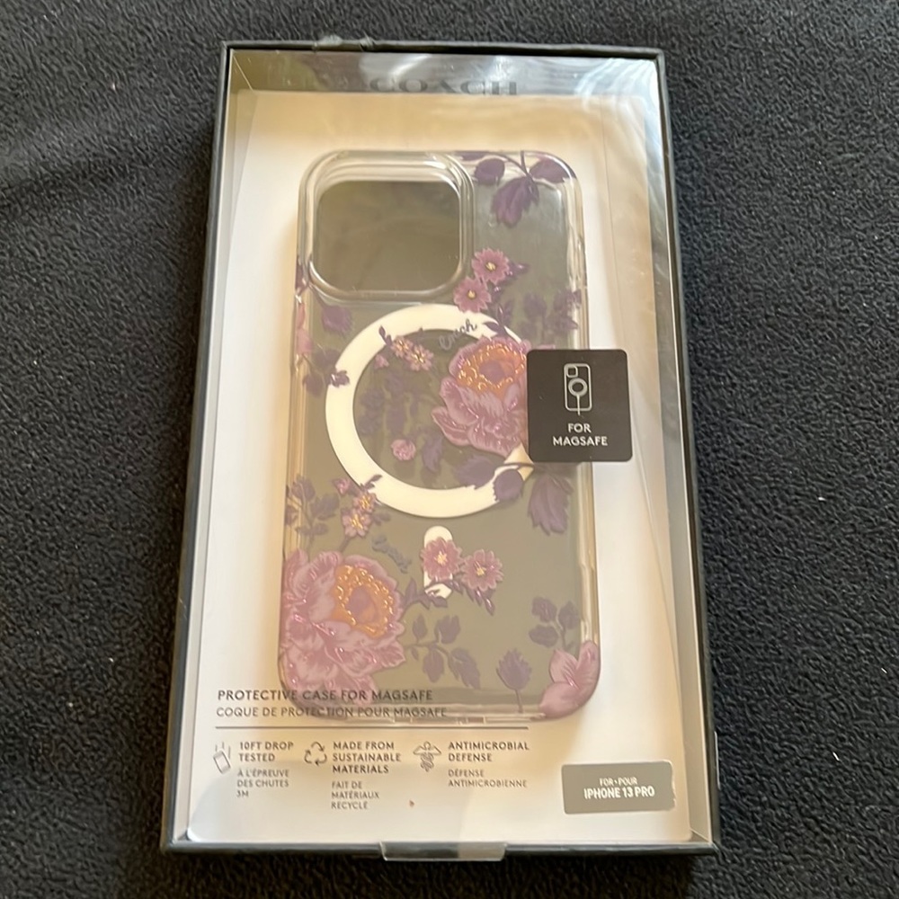 Coach iPhone 13 Pro phone cover in good condition.